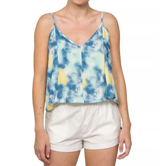 Hurley Tops - Hurley Womens V-Neck Tank Top Size Small Tie Dye Blue Sky Cami NWT